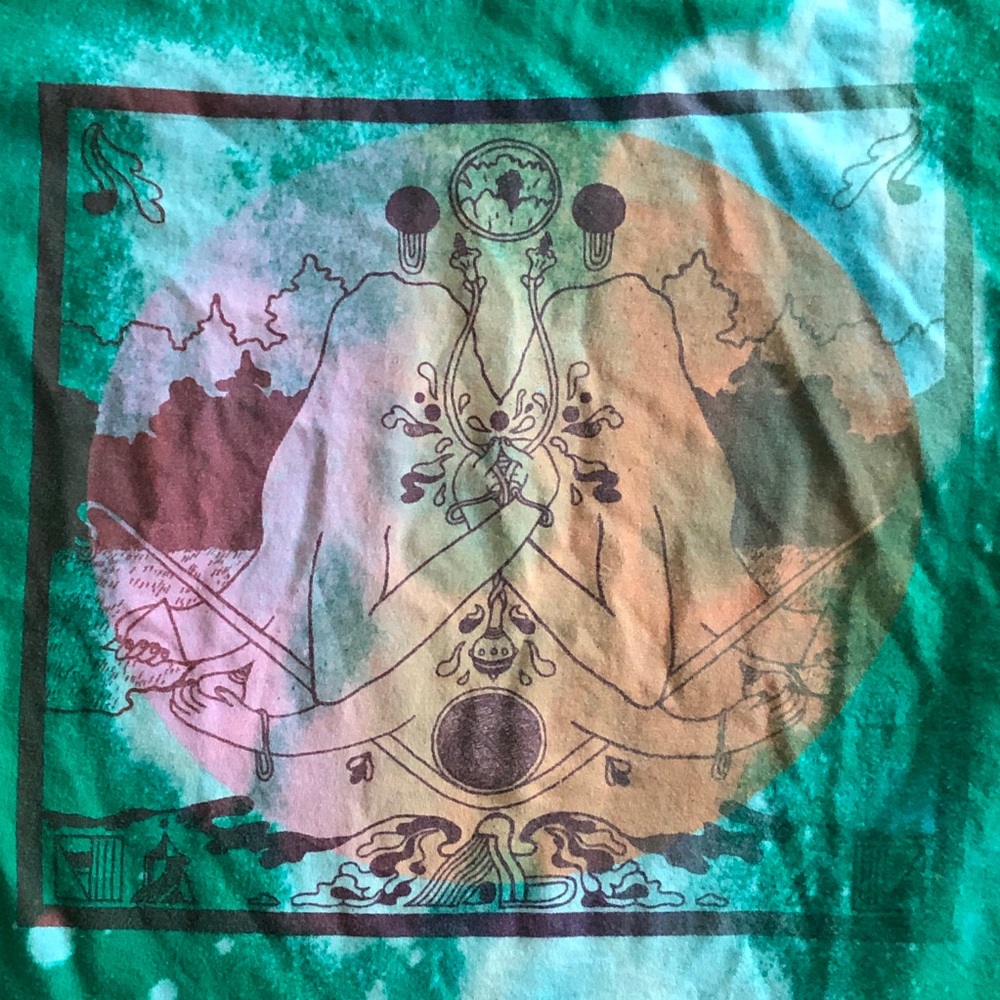 🎉HP🎉 Custom Screenprint Bleach Dye Shirt - Picture 2 of 4
